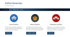 Desktop Screenshot of kickstartmemberships.com