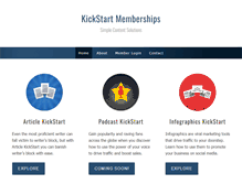 Tablet Screenshot of kickstartmemberships.com